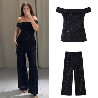 Floral Lace Palazzo Pants for Women