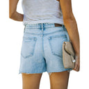 High-Waist Distressed Denim Shorts for Women