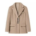Wool Blazer with Fleece Finish for Women