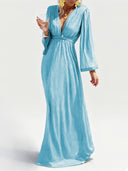 Glittering Flared Maxi Dress for Women