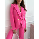 Chic Women's Double-Breasted Blazer with Stylish Lapels
