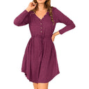 Chic Women's Button-Detail Wrap Dress