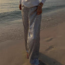 Chic Glitter Palazzo Pants for Women