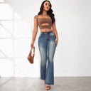 Vintage-Inspired High-Waisted Flared Jeans for Women