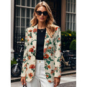 Floral Patterned Ladies Blazer with Chic Cut
