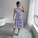 Chic Floral Midi Dress for Women