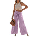 Chic Wide Pants with Tie Belt for Women