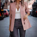 Chic Women's Houndstooth Blazer with Classic Design