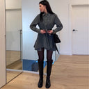 Chic Denim Button Dress with Stylish Belt