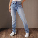 Chic High-Waisted Jeans with Stylish Button Closure