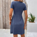 Chic V-Neck Dress with Flattering Knot Design for Women