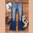 Distressed Flared Jeans for Women