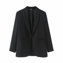 Chic Blazer with Unique Cut and Pockets