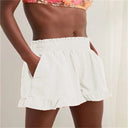 Chic Women's Ruffled Shorts with Pockets