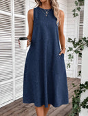 Summer Dress for Women with Pocket Design