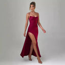 Off-Shoulder Maxi Dress with Chic Slit Detail