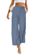 Chic High-Rise Pleated Wide Trousers for Women