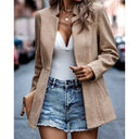 Structured Herringbone Blazer for Women