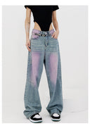 Gradient Design Baggy Jeans for Women