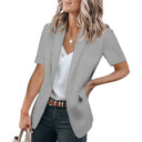 Chic Women's Short-Sleeved Blazer with Contemporary Design
