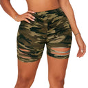 Trendy Camo Shorts with Stylish Cut-Outs