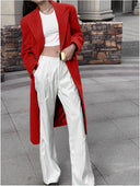 Chic Women's Long Blazer with Sophisticated Design