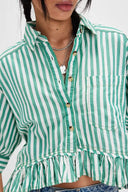 Ruffled Hem Women's Casual Blouse