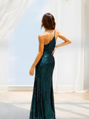 Stunning Sequin Evening Dress with High Split