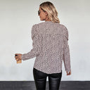 Chic Puffed Sleeve Blouse with Stylish Polka Dots