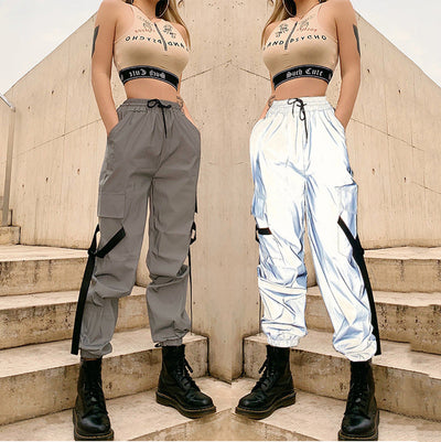 Adjustable Waist Women's Cargo Pants with Ample Pockets