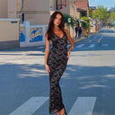 Chic Halter Neck Lace Dress for Women