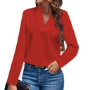Chic Stand-Up Collar Long Sleeve Blouse for Women