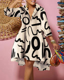 Chic Women's Denim Shirt Dress with Asymmetrical Hem