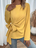 Chic Blouse with Side Knot Design