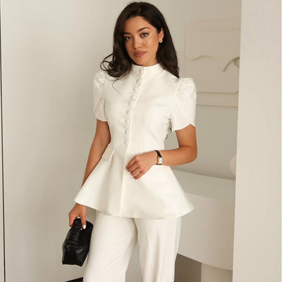 Chic Voluminous Sleeve Women's Blazer