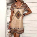 Stylish Ethnic Pattern Women's Tunic Dress