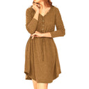 Chic Women's Button-Detail Wrap Dress