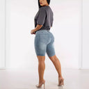 Fashion-Forward Women's High-Waisted Distressed Denim Shorts