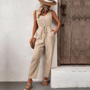 Women's Deep V-Neck Adjustable Waist Garment