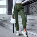Women's Cargo Pants with Elastic Waistband and Handy Side Pockets
