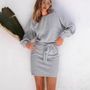 Chic Long Sleeve Knit Dress for Women