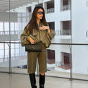 Chic Women’s Blouse with Ruffle Accents