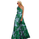 Floral Asymmetrical Strap Maxi Dress for Women