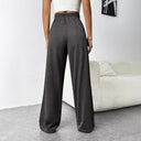 Elastic Waist Loose Fit Women's Leisure Pants