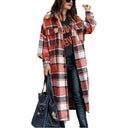 Chic Oversized Checkered Blouse for Women
