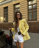 Chic Oversized Blazer with Deep Lapel