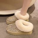 Glittering Fluffy Slippers for Women
