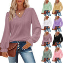 Chic Women's Blouse with Romantic Lace Design