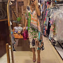 Artistic Kaftan-Style Women's Tunic