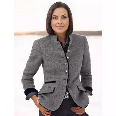 Chic Women's Blazer with Stylish Button Accents